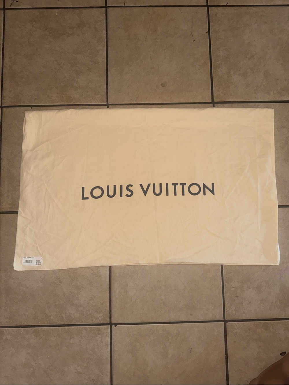 Louis Vuitton extra large envelope style Cream Dust bag